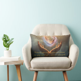 Quote of Finding Peace  Lumbar Cushion