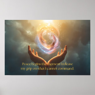 Quote of Finding Peace Poster