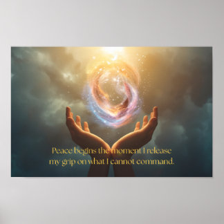 Quote of Finding Peace Poster