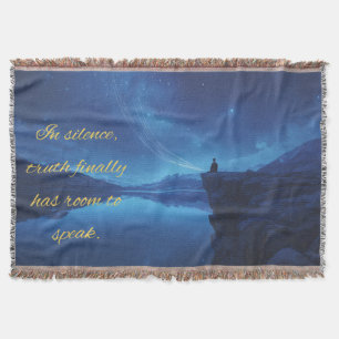 Quote of Silience Throw Blanket