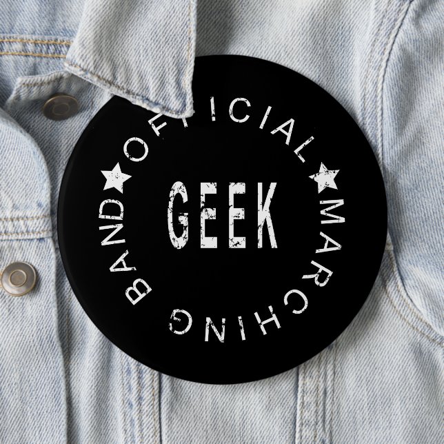 Quote Official Marching Band Geek 6 Cm Round Badge (In Situ)