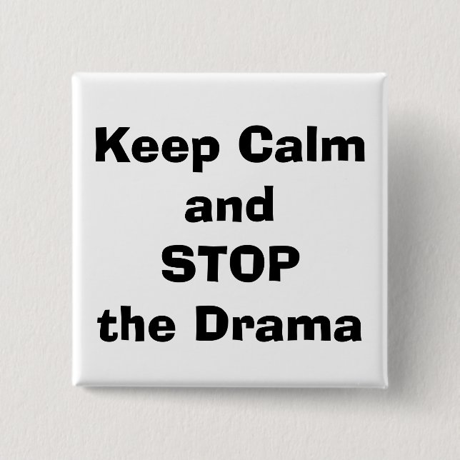 quote, parenting 15 cm square badge (Front)