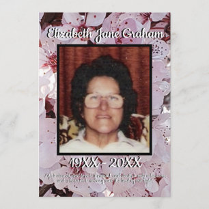 Quote Photo Plum Blossoms Background Funeral    Programme