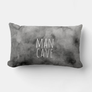 quote pillow man cave grey watercolor design