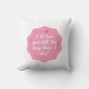 Quote Pink Pastel Cushion