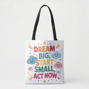 Quote positive tote bag