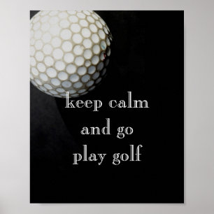 quote poster for golfers black and white