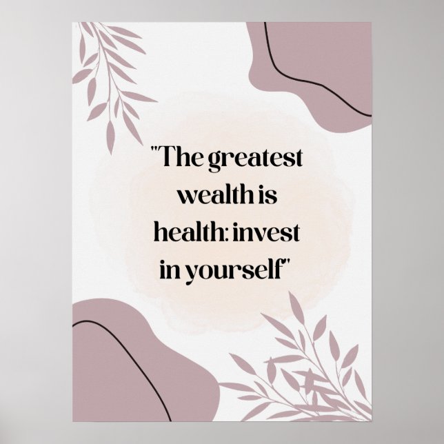 Quote poster for hospital, medical centre  (Front)