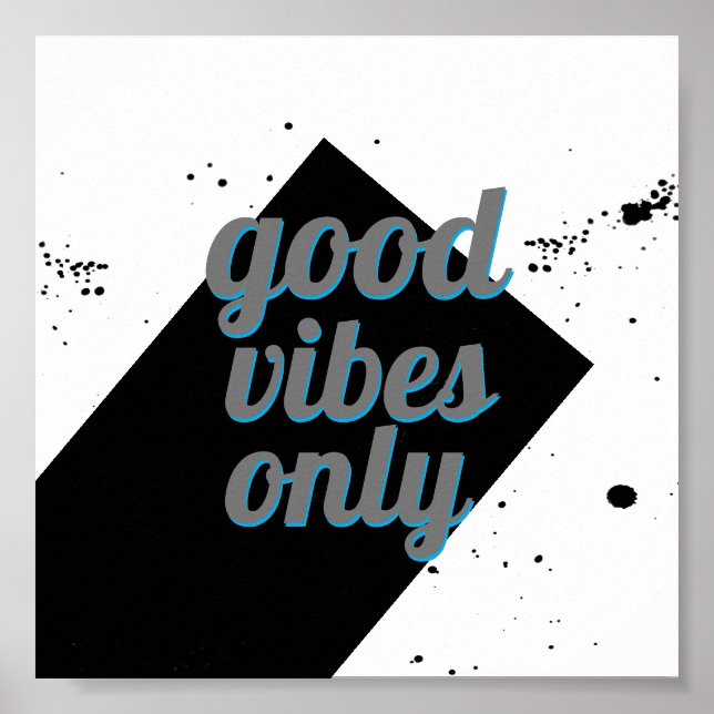 quote poster good vibes only modern bold (Front)
