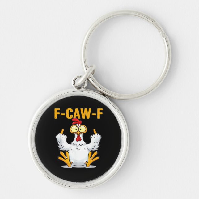 Quote Rooster Meme Classic Key Ring (Front)