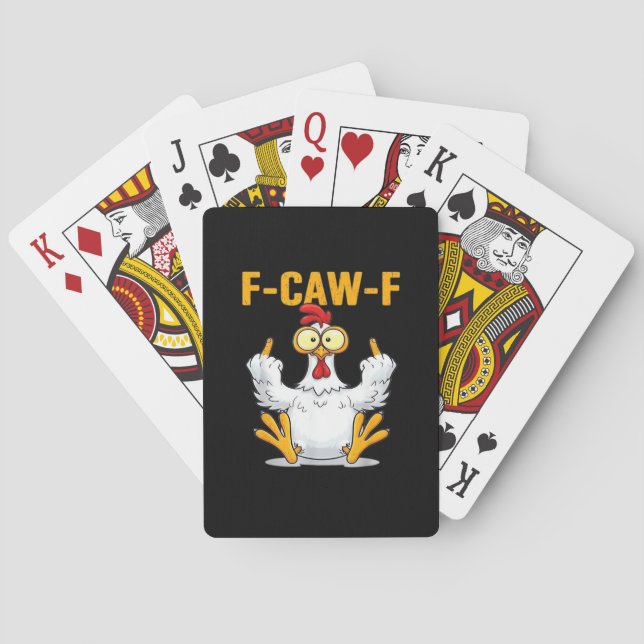 Quote Rooster Meme Classic Playing Cards (Back)