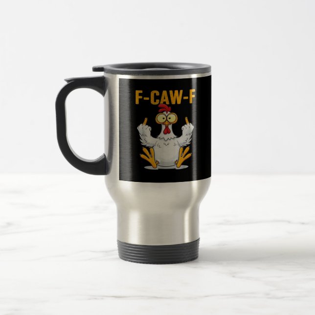 Quote Rooster Meme Classic Travel Mug (Left)