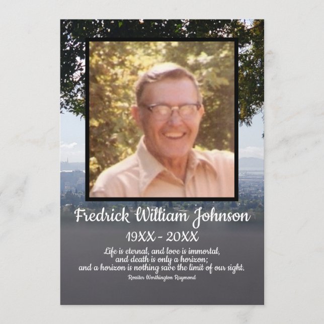 Quote San Francisco Photo Background Funeral  Programme (Front)