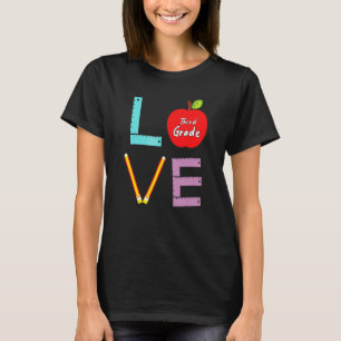 Quote Teacher Cute Love Third Grade Squad T-Shirt
