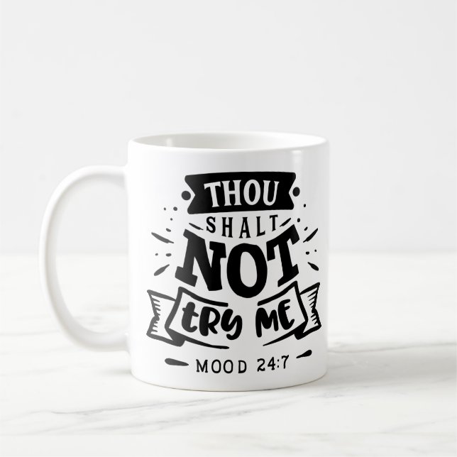Quote Typography Design With Attitude Coffee Mug (Left)