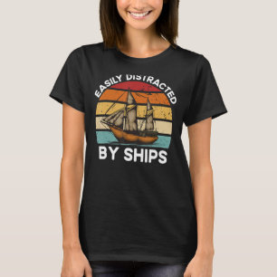 Quote Vintage Pirate Ship Distressed Nautical Sail T-Shirt