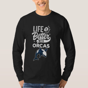 Quote  With Orcas Long Sleeve T-Shirt