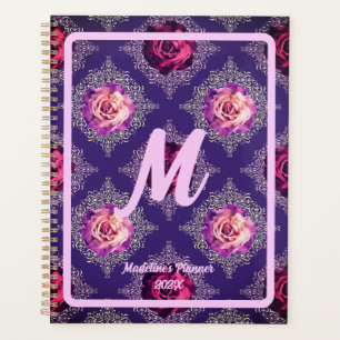 Quote Year Monogram Romantic Purple Rose Love Planner