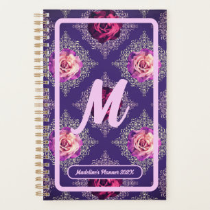 Quote Year Monogram Romantic Purple Rose Love Planner