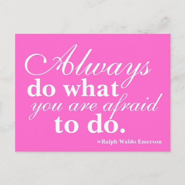 Quoteable - Do What You Fear Most - Post Card (Front)