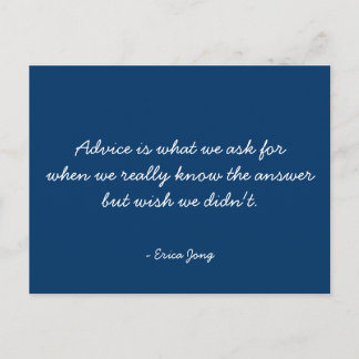 Quoteable Wisdom - Observations and Advice Postcard
