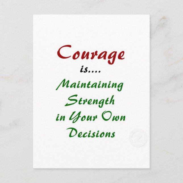 Quotes About Courage on Products Postcard (Front)