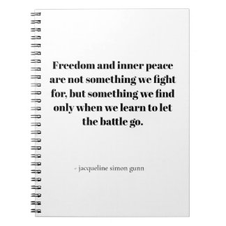 Quotes about inner peace notebook