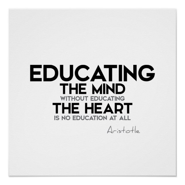 QUOTES: Aristotle: Educating the mind Poster (Front)