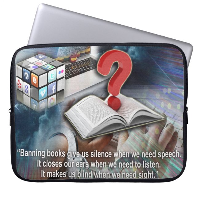 Quotes Around Books Laptop Sleeve (Front)