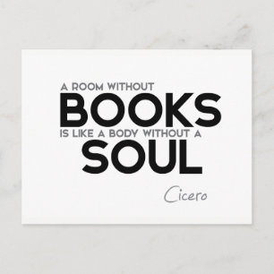 QUOTES: Cicero: Room without books Postcard