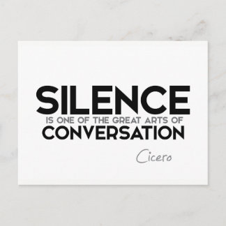 QUOTES: Cicero: Silence, conversation Postcard