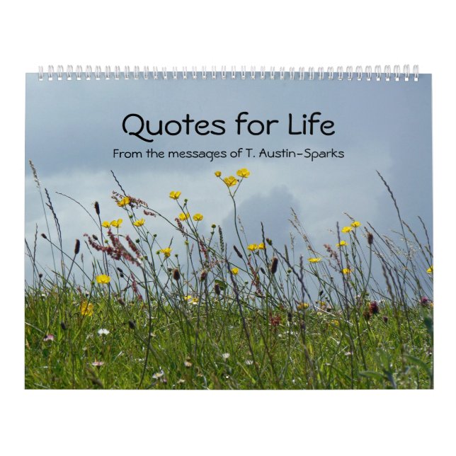 Quotes for Life calendar Option A (Cover)