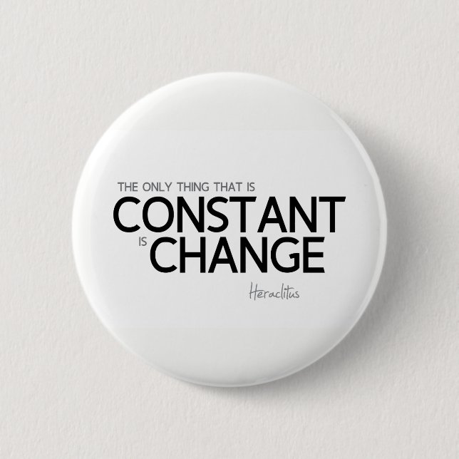 QUOTES: Heraclitus: Change is constant 6 Cm Round Badge (Front)