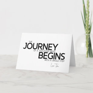 QUOTES: Lao Tzu: Journey thousand miles Card