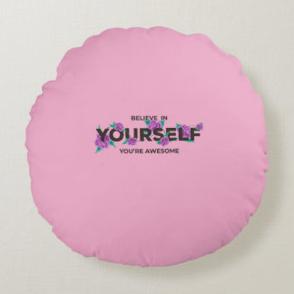  Quotes Printed Round Pillow