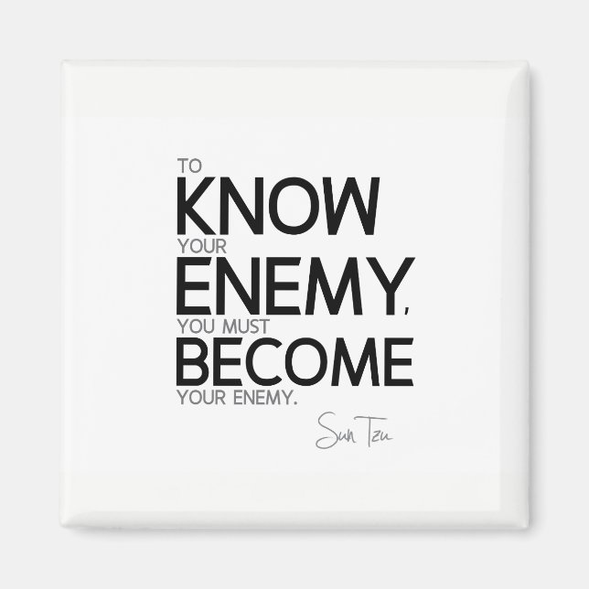 QUOTES: Sun Tzu: Know your enemy Magnet (Front)