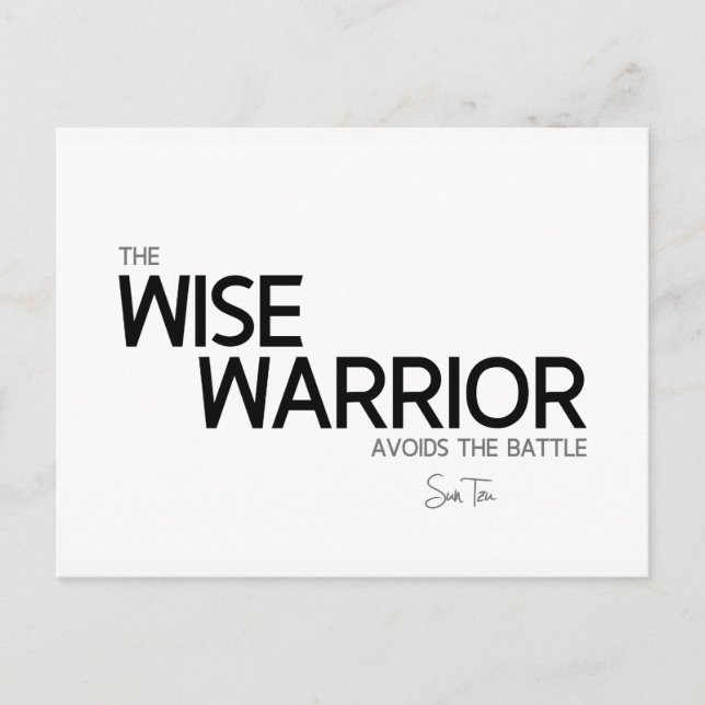 QUOTES: Sun Tzu: Wise warrior Postcard (Front)