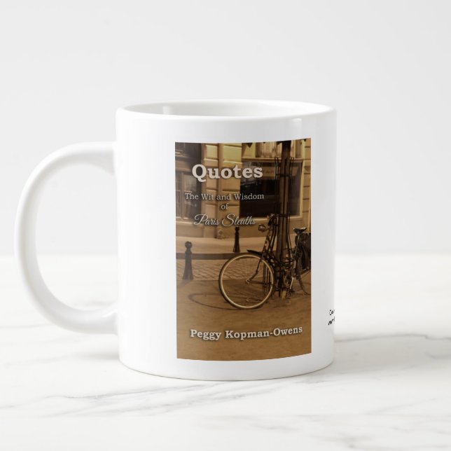 "Quotes - Wit & Wisdom of Paris Sleuths" Large Coffee Mug (Left)