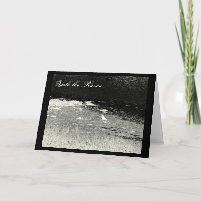 "Quoth the Raven" Halloween Card (Front)