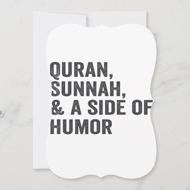 Quran Sunnah & a Side Of Humour Funny Ramadan Gift (Front)