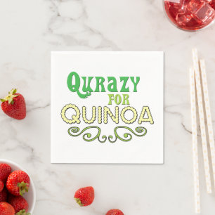 Qurazy for Quinoa © - Funny Quinoa themed Napkin