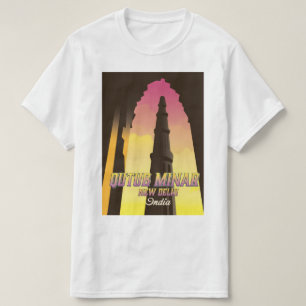 Qutub Minar New Delhi India travel poster T-Shirt