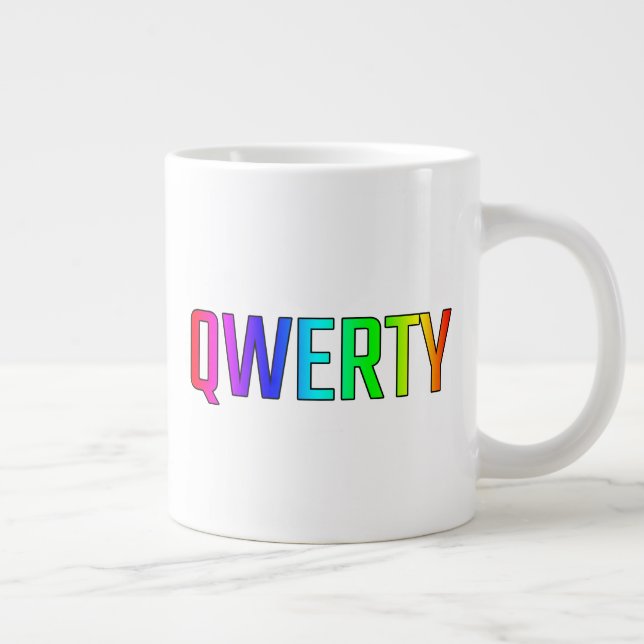QWERTY LARGE COFFEE MUG (Right)