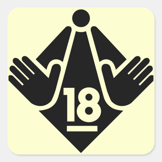 R18 SQUARE STICKER (Front)