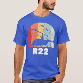 R22 Commercial Pilot Retro Vintage Helicopter For T-Shirt