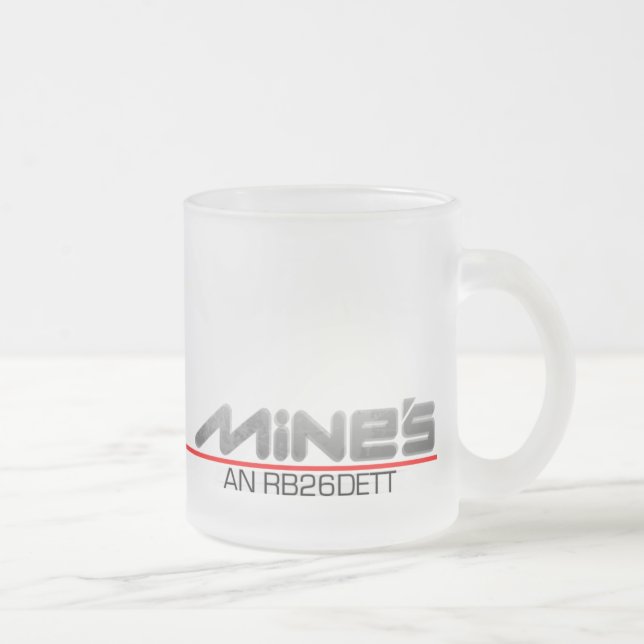 R33 Nissan Skyline GT-R parody Frosted Glass Coffee Mug (Right)
