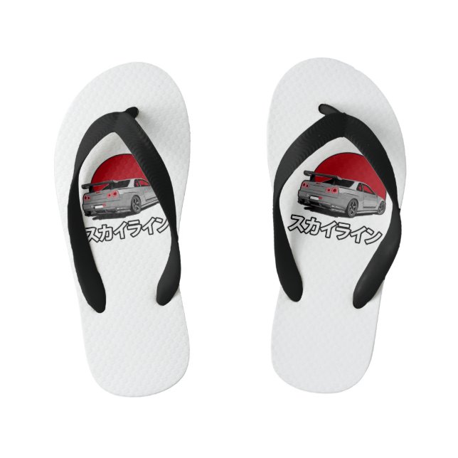 R34 skyline Flip lop Kid's Jandals (Footbed)
