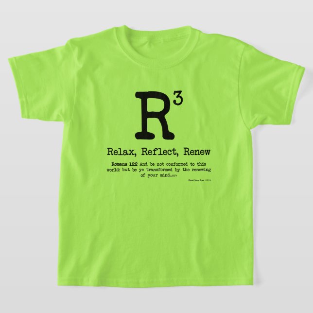 R3: Relax, Reflect, Renew T-Shirt (Laydown)