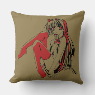 R & B Manga, Neko Catgirl Furry Loli Anime Cushion