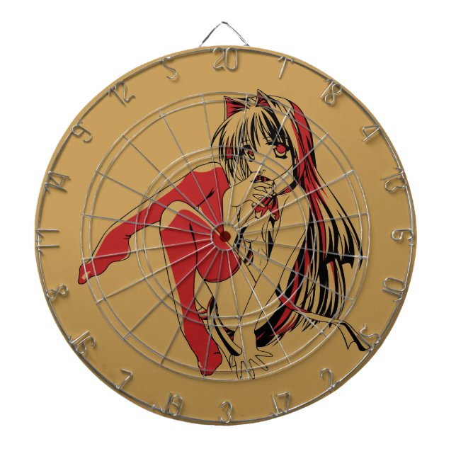 R & B Manga, Neko Catgirl Furry Loli Anime Dartboard (Front)